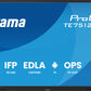 iiyama TE7512MIS-B4AG Signage Display Interactive flat panel 190.5 cm (75") LCD Wi-Fi 400 cd/m² 4K Ultra HD Black Touchscreen Built-in processor Android 24/7
