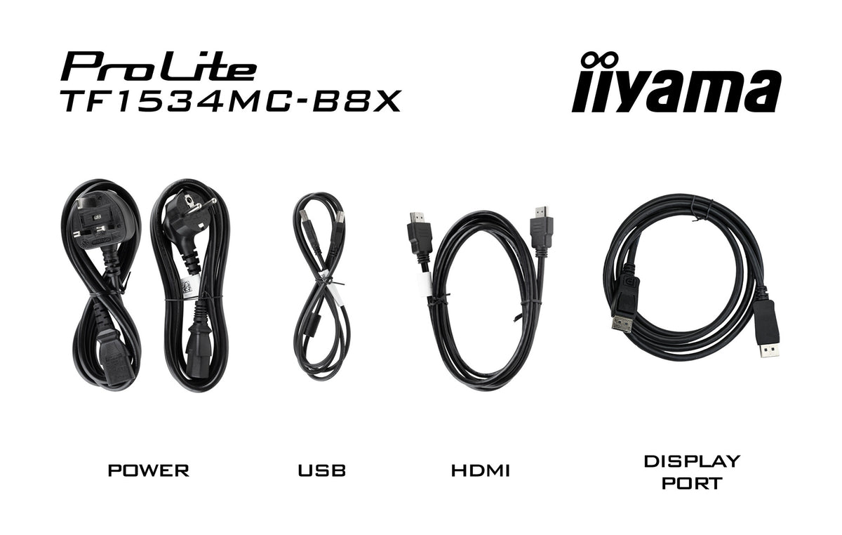 iiyama ProLite TF1534MC-B8X computer monitor 38.1 cm (15") 1024 x 768 pixels XGA LED Touchscreen Black