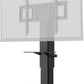 iiyama Single column electric floor lift on wheels with easy mount brackets and laptop shelf