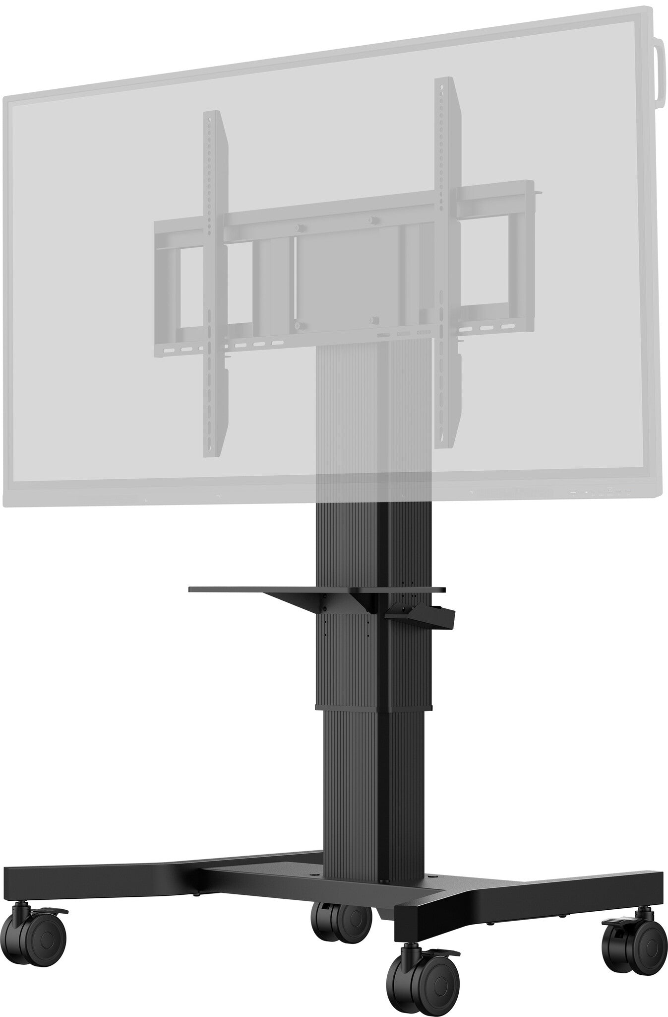 iiyama Single column electric floor lift on wheels with easy mount brackets and laptop shelf