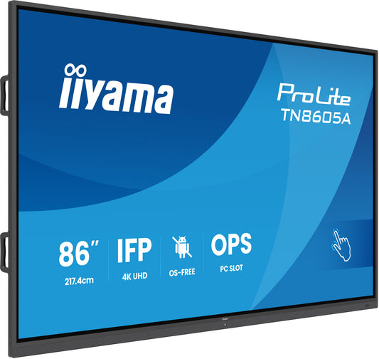iiyama TN8605A-B1AG Signage Display Interactive flat panel 2.17 m (85.6") 500 cd/m² 4K Ultra HD Black Touchscreen