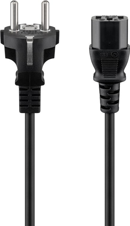 Goobay IEC Cord, 5 m, Black