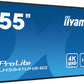 iiyama 55" Professional Digital Signage display with 4K UHD resolution and 24/7 operating time
