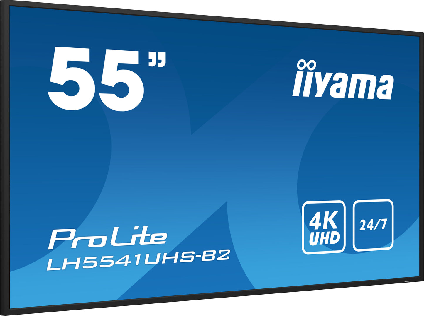 iiyama 55" Professional Digital Signage display with 4K UHD resolution and 24/7 operating time