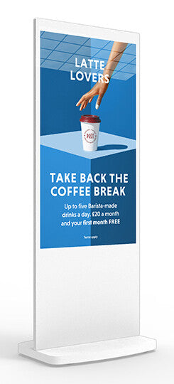 L50HD9W 50" Android Freestanding Digital Poster, White