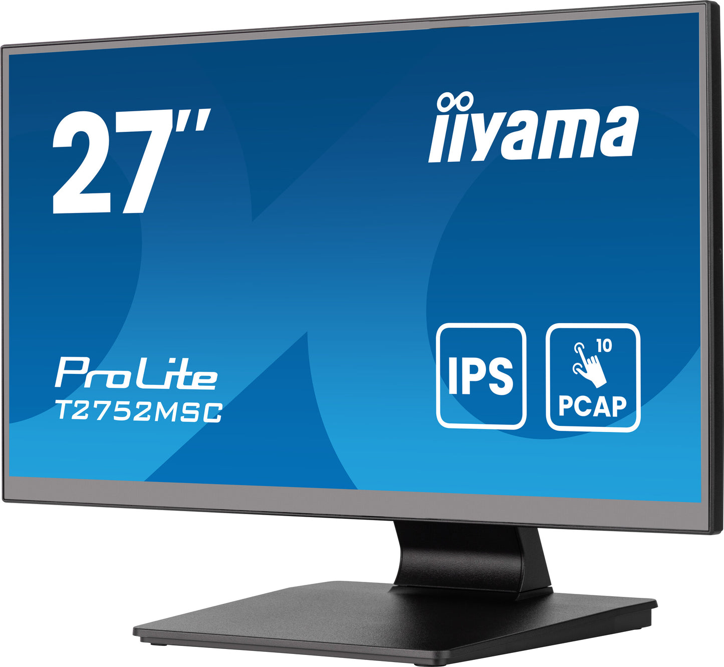 iiyama ProLite 27” Optical Bonded PCAP 10pt touchscreen monitor with IPS panel technology, edge-to-edge glass design and Anti-Glare coating