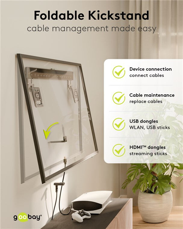 Goobay 70822 TV mount/stand 2.54 m (100") Black