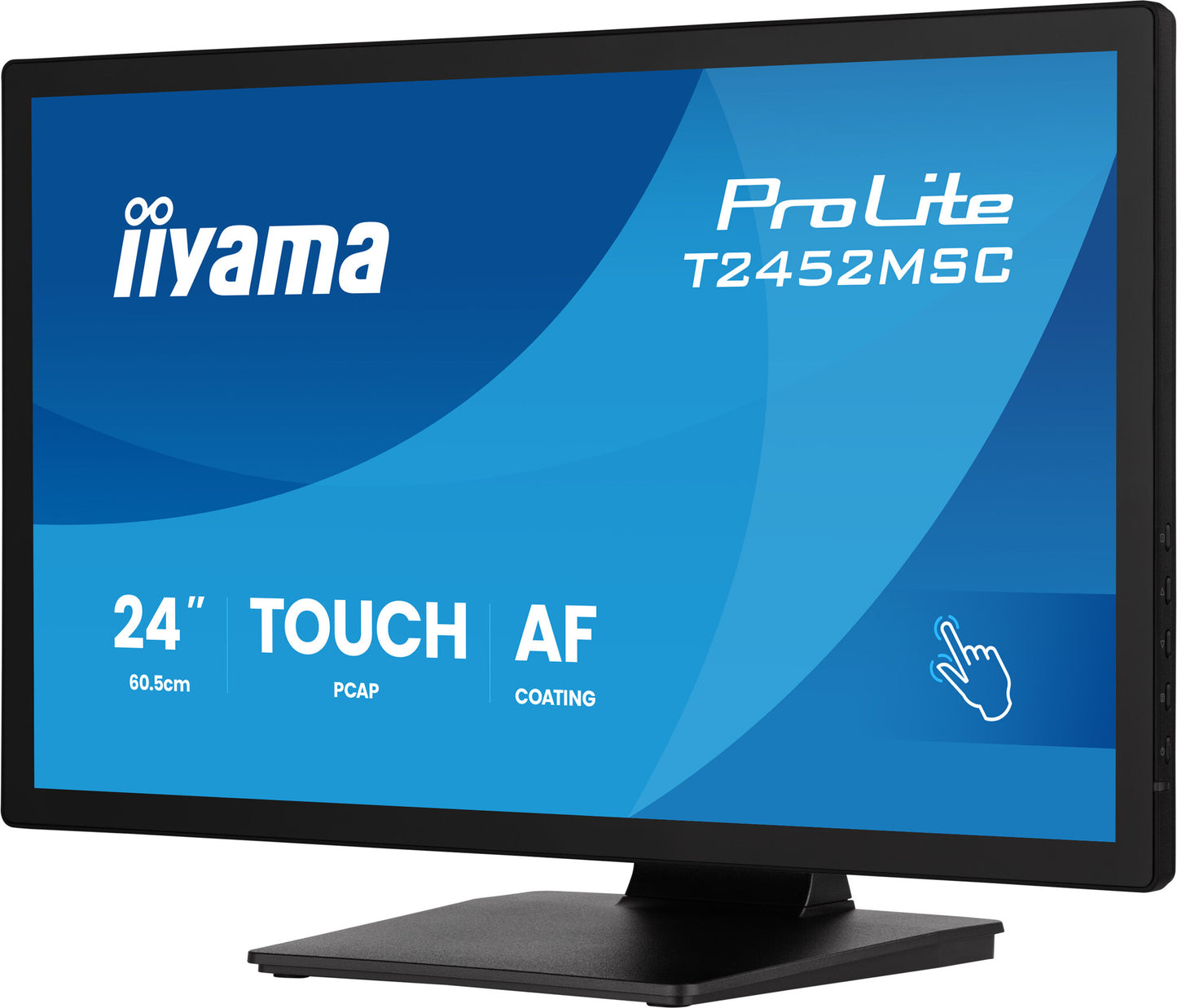 iiyama ProLite T2452MSC-B2 computer monitor 61 cm (24") 1920 x 1080 pixels Full HD Touchscreen Black