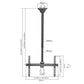 Ceiling mount Adjustable 37"-70"