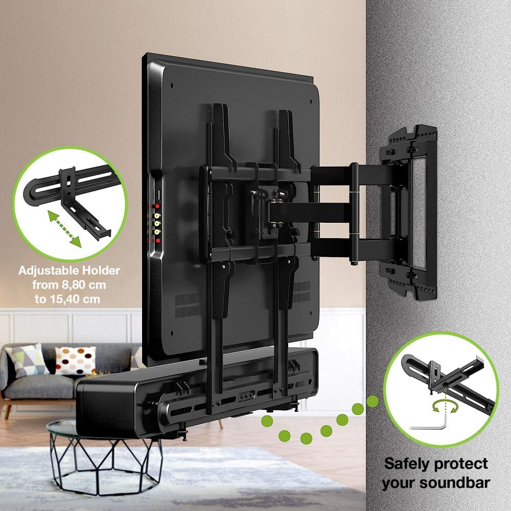 Techly Universal Wall Mount Soundbar Bracket Max VESA 600x400