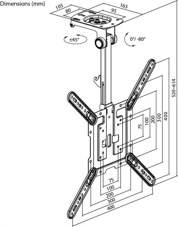 Goobay 70824 TV mount/stand 139.7 cm (55")