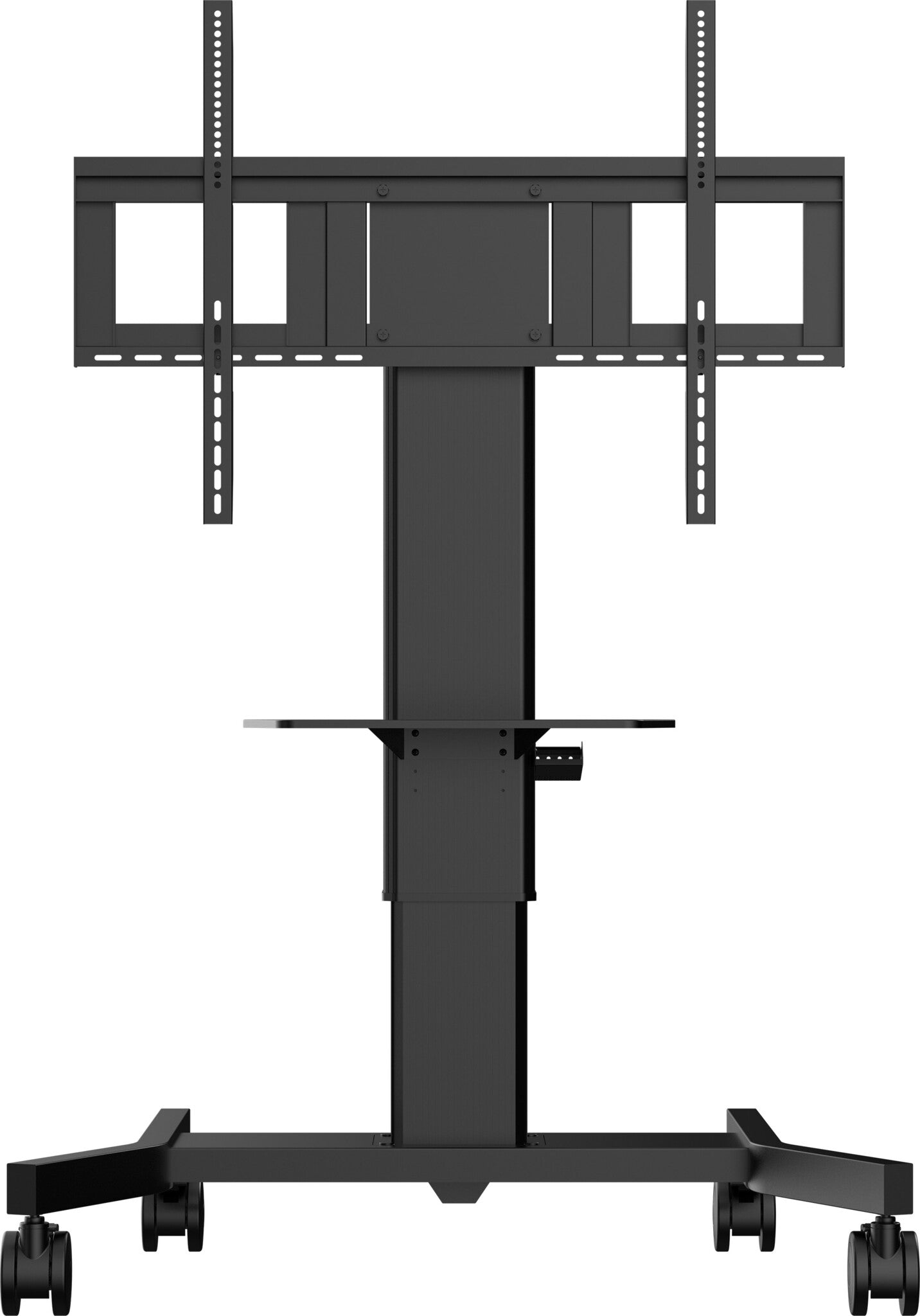 iiyama Single column electric floor lift on wheels with easy mount brackets and laptop shelf