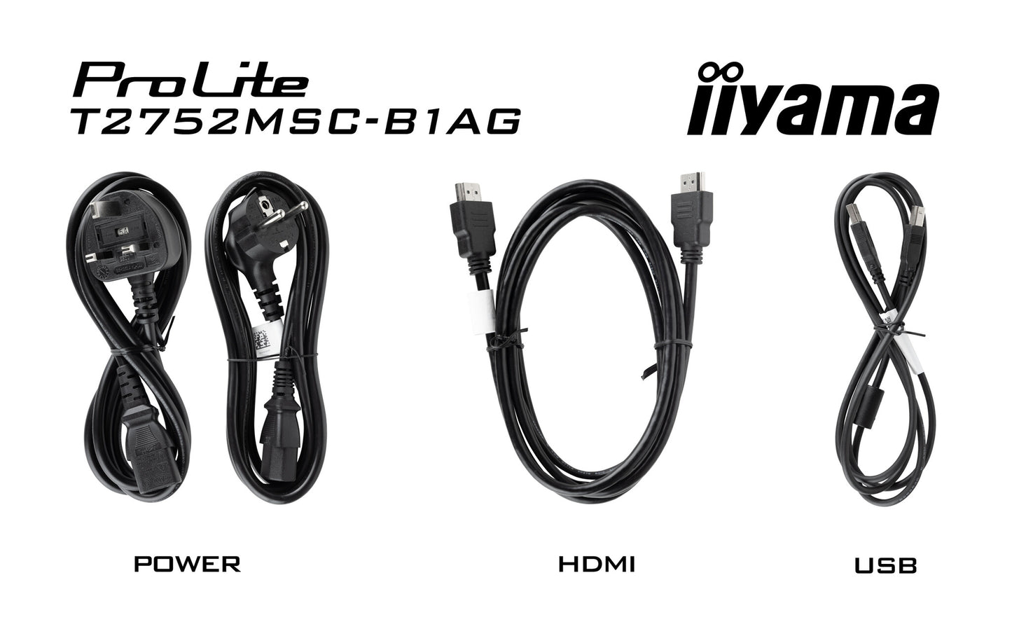 iiyama ProLite T2752MSC-B1AG computer monitor 68.6 cm (27") 1920 x 1080 pixels Full HD LED Touchscreen Black