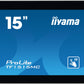 iiyama TF1515MC-B2 Signage Display 38.1 cm (15") LED 350 cd/m² XGA Black Touchscreen