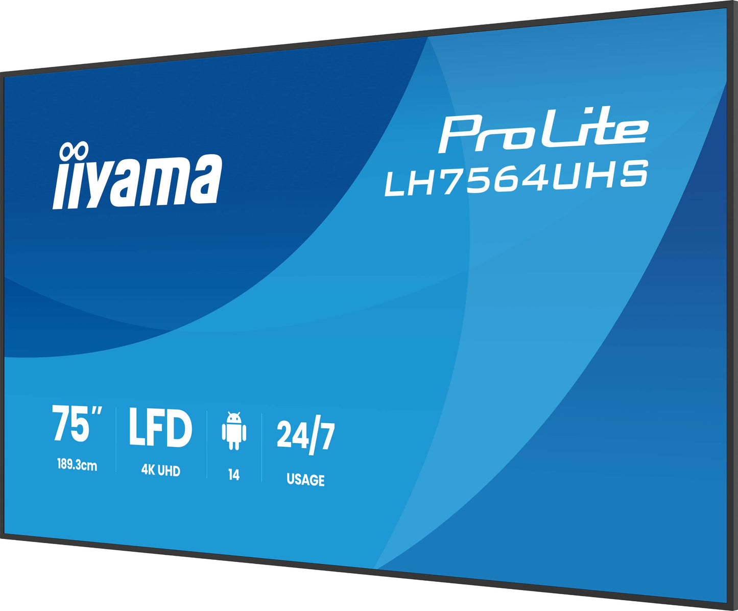 iiyama 75" 4K UHD Most powerful professional digital signage display with advanced control and connectivity options