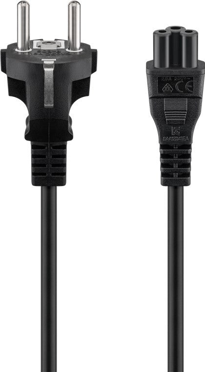 Mains Connection Cable, 1 m, Black
