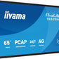 iiyama T6529AS-B1AG computer monitor 163.8 cm (64.5") 3840 x 2160 pixels 4K Ultra HD LED Touchscreen Black