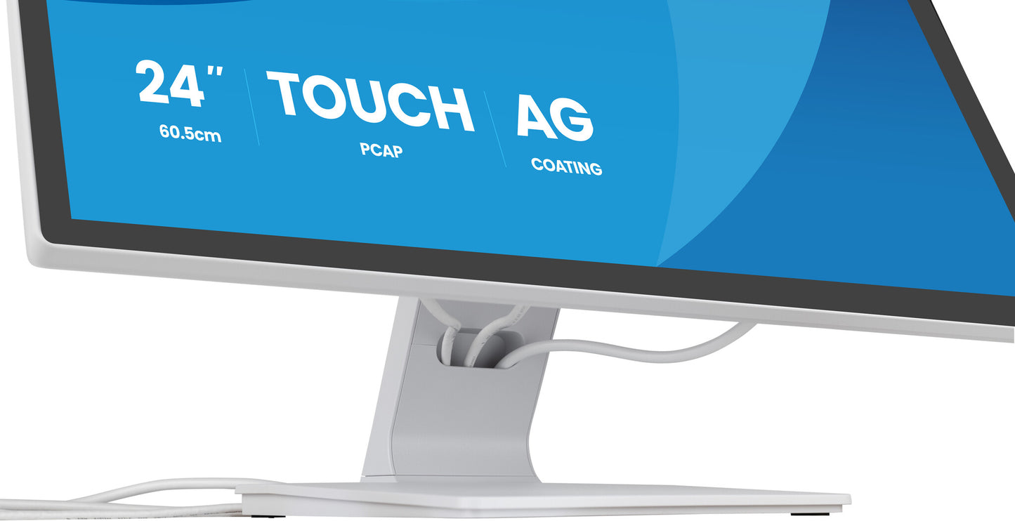 iiyama T2452MSC-W2AG computer monitor 61 cm (24") 1920 x 1080 pixels Full HD LED Touchscreen White