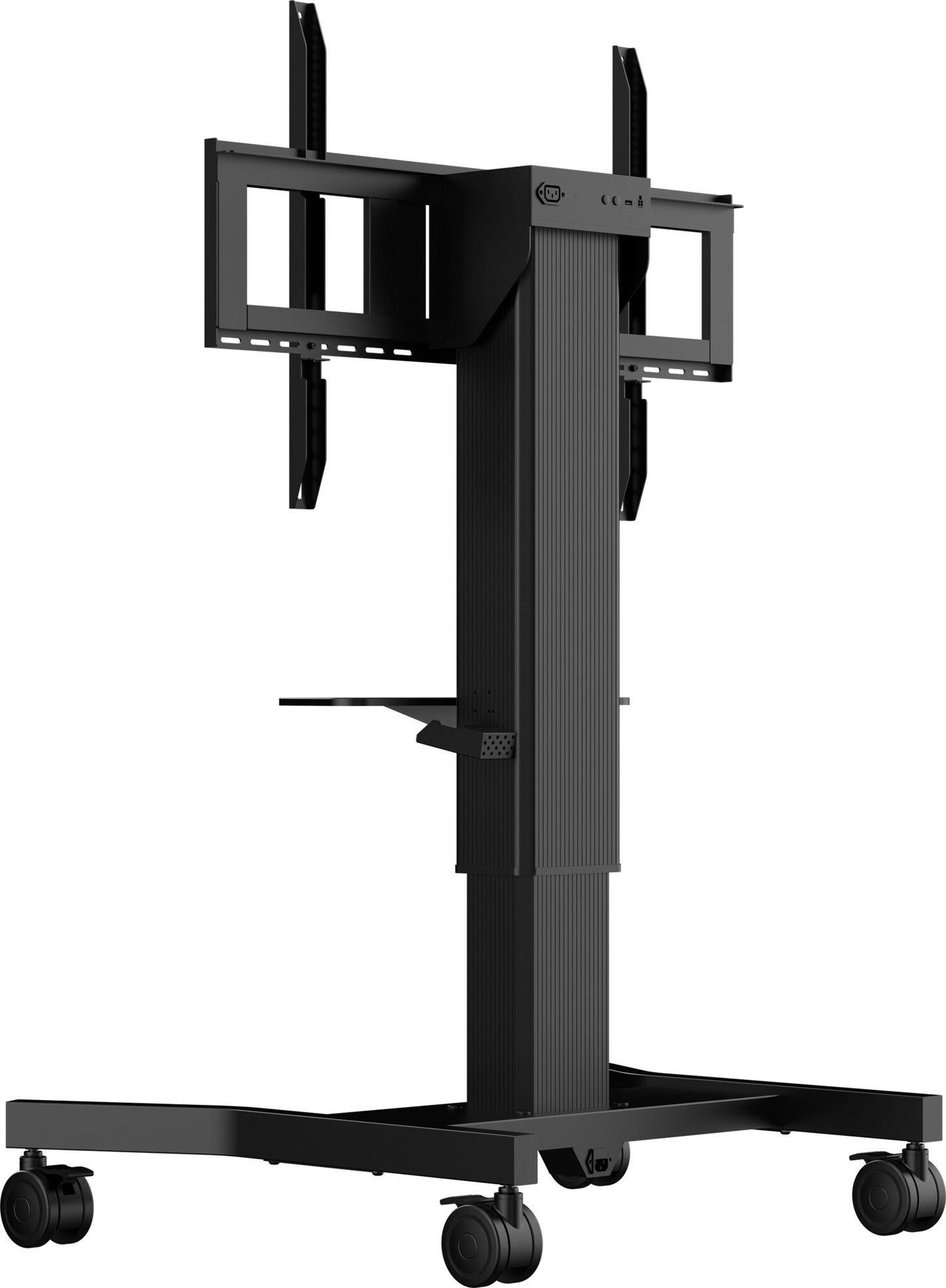 iiyama Single column electric floor lift on wheels with easy mount brackets and laptop shelf