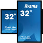 iiyama ProLite Open Frame PCAP 30-point touch monitor with equipped with a foam seal finish for seamless integration