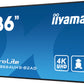 86" 3840x2160, UHD IPS panel, Haze 25% 500cd/m², Landscape and Portrait, Speakers 2x 10W, 3x HDMI, U