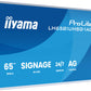 iiyama LH6581UHSG-1AG Signage Display Digital signage flat panel 163.8 cm (64.5") Wi-Fi 500 cd/m² 4K Ultra HD White Built-in processor Android 24/7