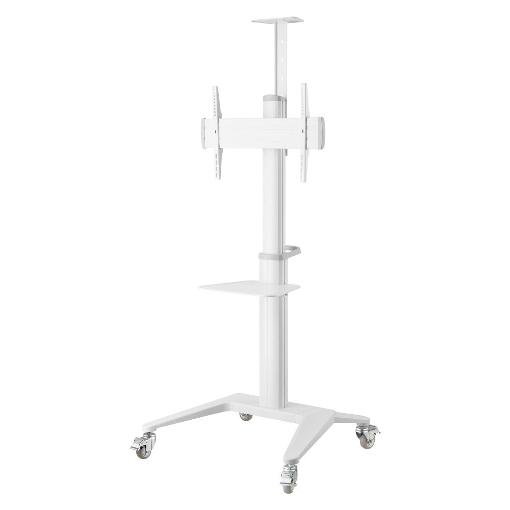 Techly ICA-TR48W multimedia cart/stand White Flat panel