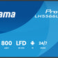 iiyama LH5566UHSB-B1AG Signage Display Digital signage flat panel 139.7 cm (55") LCD Wi-Fi 800 cd/m² 4K Ultra HD Black Built-in processor Android 24/7