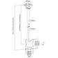 Ceiling mount for 23"-43" VESA200