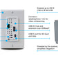 Omega HDBT TX w/USB and USB-C WP