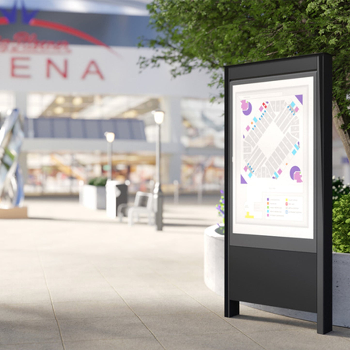 Chief ImpactTM 55 Inch Outdoor Portrait Kiosk, Samsung OHF/A Series