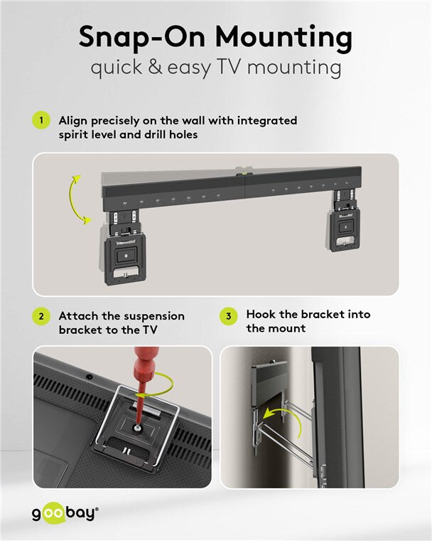 Goobay 70822 TV mount/stand 2.54 m (100") Black
