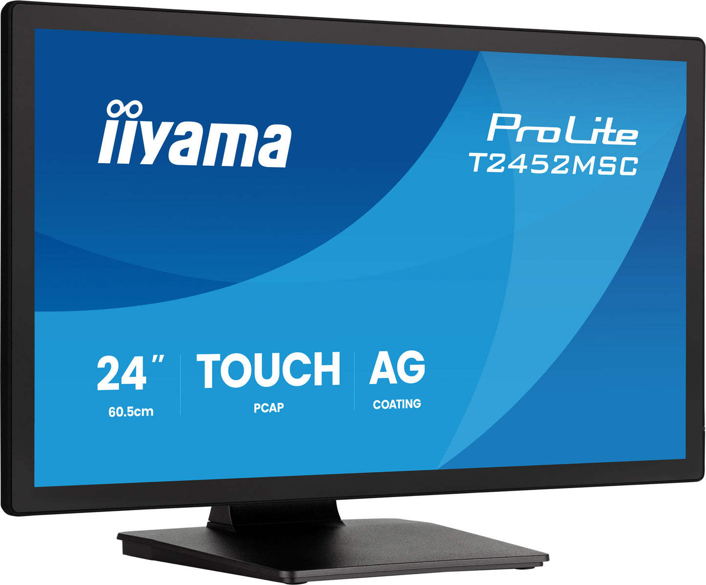 iiyama ProLite T2452MSC-B2AG computer monitor 61 cm (24") 1920 x 1080 pixels Full HD LED Touchscreen Black