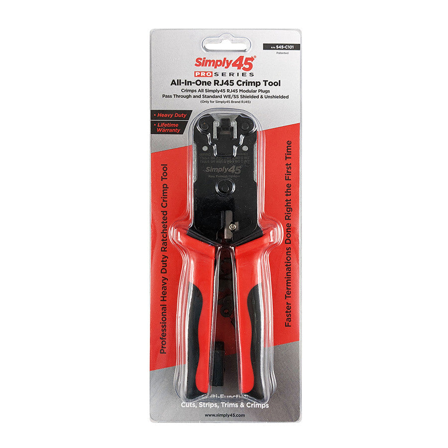 Simply45 S45-C101 cable crimper Crimping tool Black, Red