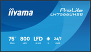 iiyama LH7566UHSB-B1AG Signage Display Digital signage flat panel 190.5 cm (75") LCD Wi-Fi 800 cd/m² 4K Ultra HD Black Built-in processor Android 24/7