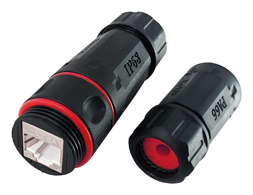 Waterproof In-Line/Splice Coupler rated for Cat5e/6/6a Shielded
