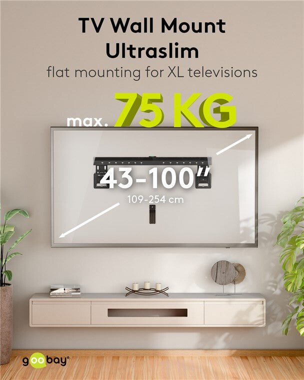 Goobay 70822 TV mount/stand 2.54 m (100") Black