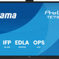 iiyama TE7513A-B1AG Signage Display Interactive flat panel 190.5 cm (75") Wi-Fi 500 cd/m² 4K Ultra HD Black Touchscreen Built-in processor Android 18/7