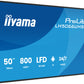 iiyama LH5066UHSB-B1AG Signage Display Digital signage flat panel 127 cm (50") LCD Wi-Fi 800 cd/m² 4K Ultra HD Black Built-in processor Android 24/7