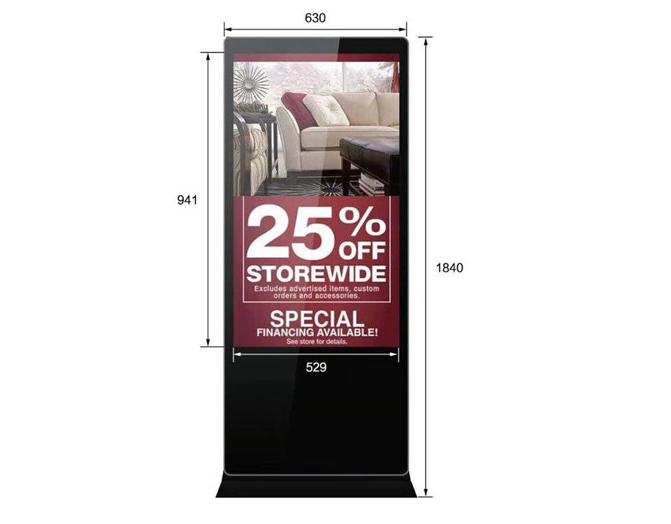 IDP 55" Indoor Floor standing touch kiosk