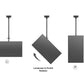 Multibrackets M Public Ceilingmount Large Back to Back Black 3000