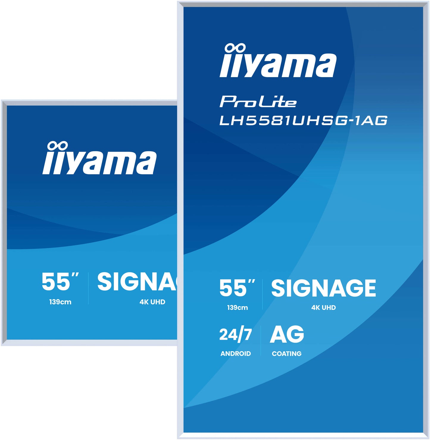 iiyama LH5581UHSG-1AG Signage Display Digital signage flat panel 138.7 cm (54.6") Wi-Fi 500 cd/m² 4K Ultra HD White Built-in processor Android 24/7