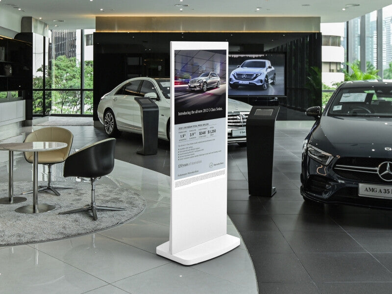 L55HD9W 55" Android Freestanding Digital Poster, White
