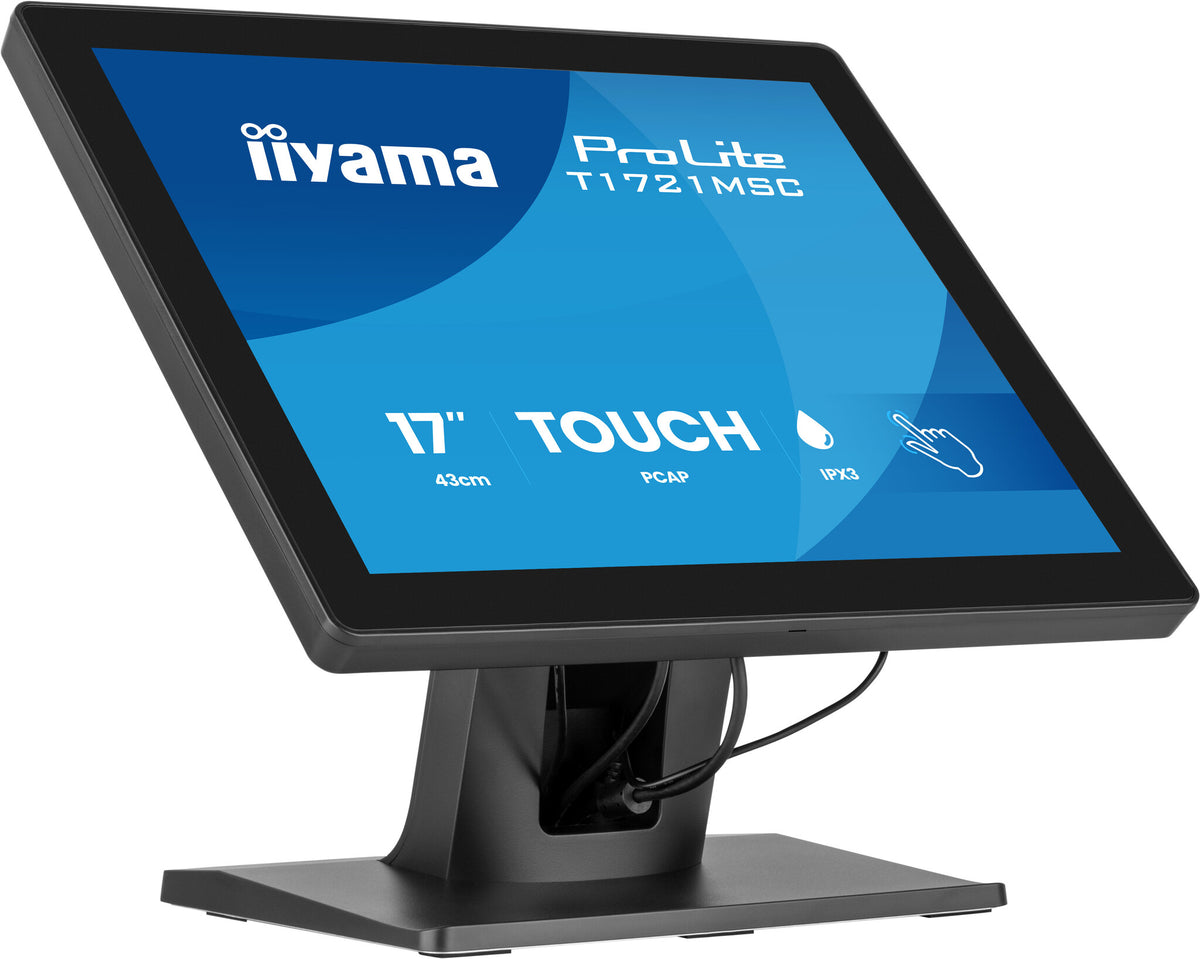 iiyama ProLite T1721MSC-B3 computer monitor 43.2 cm (17") 1280 x 1024 pixels SXGA Touchscreen Tabletop Black
