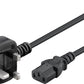 Goobay UK IEC Cord, 1.8 m, Black