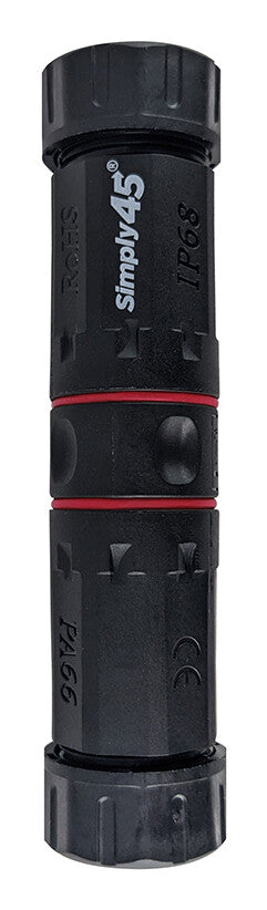 Waterproof In-Line/Splice Coupler rated for Cat5e/6/6a Shielded