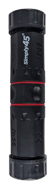 Waterproof In-Line/Splice Coupler rated for Cat5e/6/6a Shielded