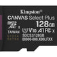 Kingston 128GB microSDXC Canvas Select Plus Gen3 150MB/s A1 Card + Adapter