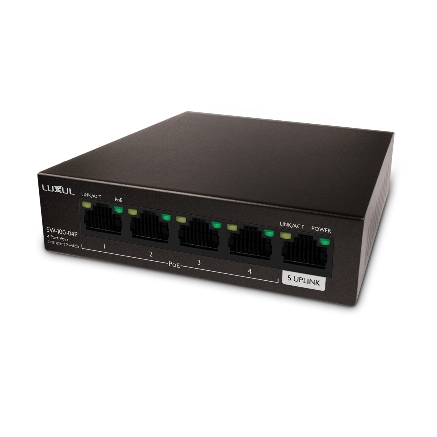 Luxul 4 Port Unmanaged PoE+ Switch