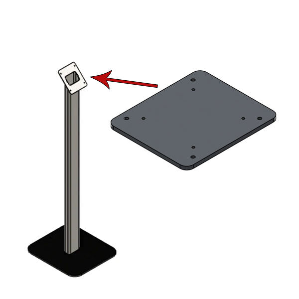 VESA 75/100 adapter, 4mm ALU